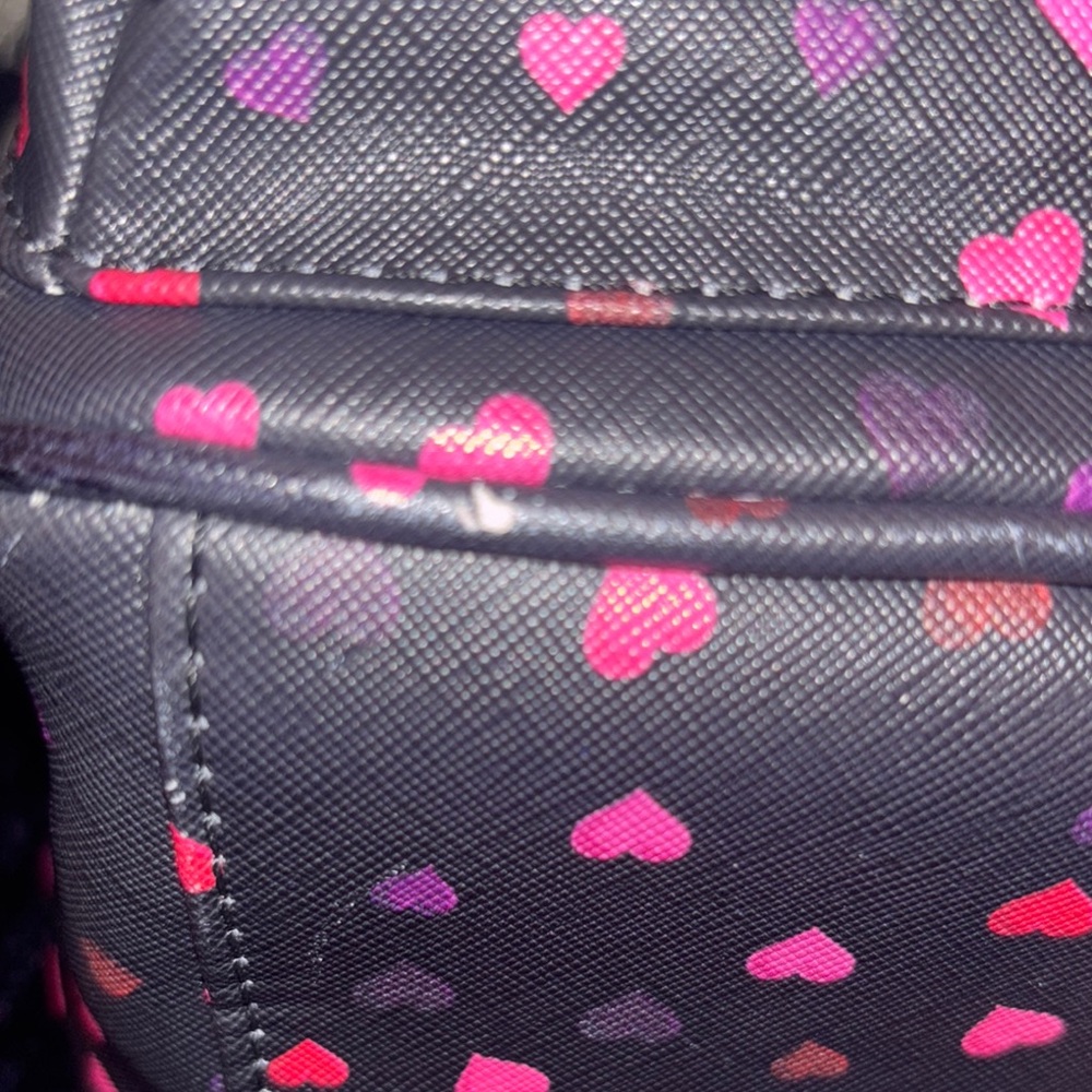 Chic Heart-Patterned Backpack With Bow - image 8